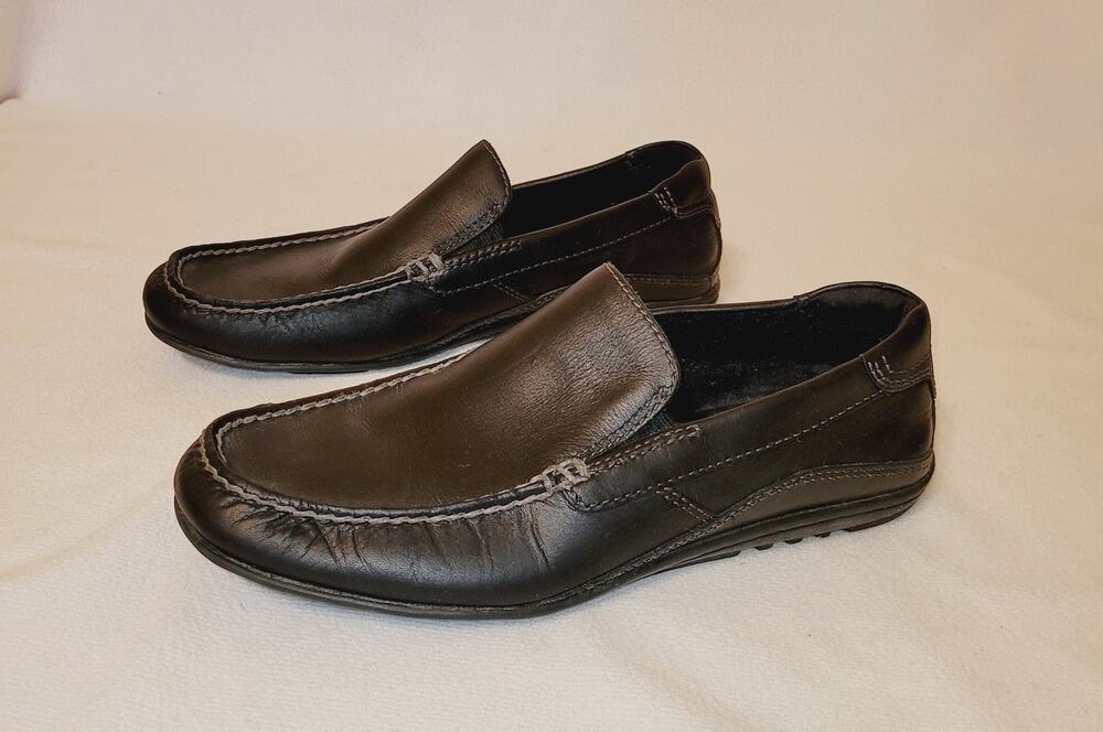 Rockport Adiprene size 8.5 mens brown leather comfort loafers Preppy Casual